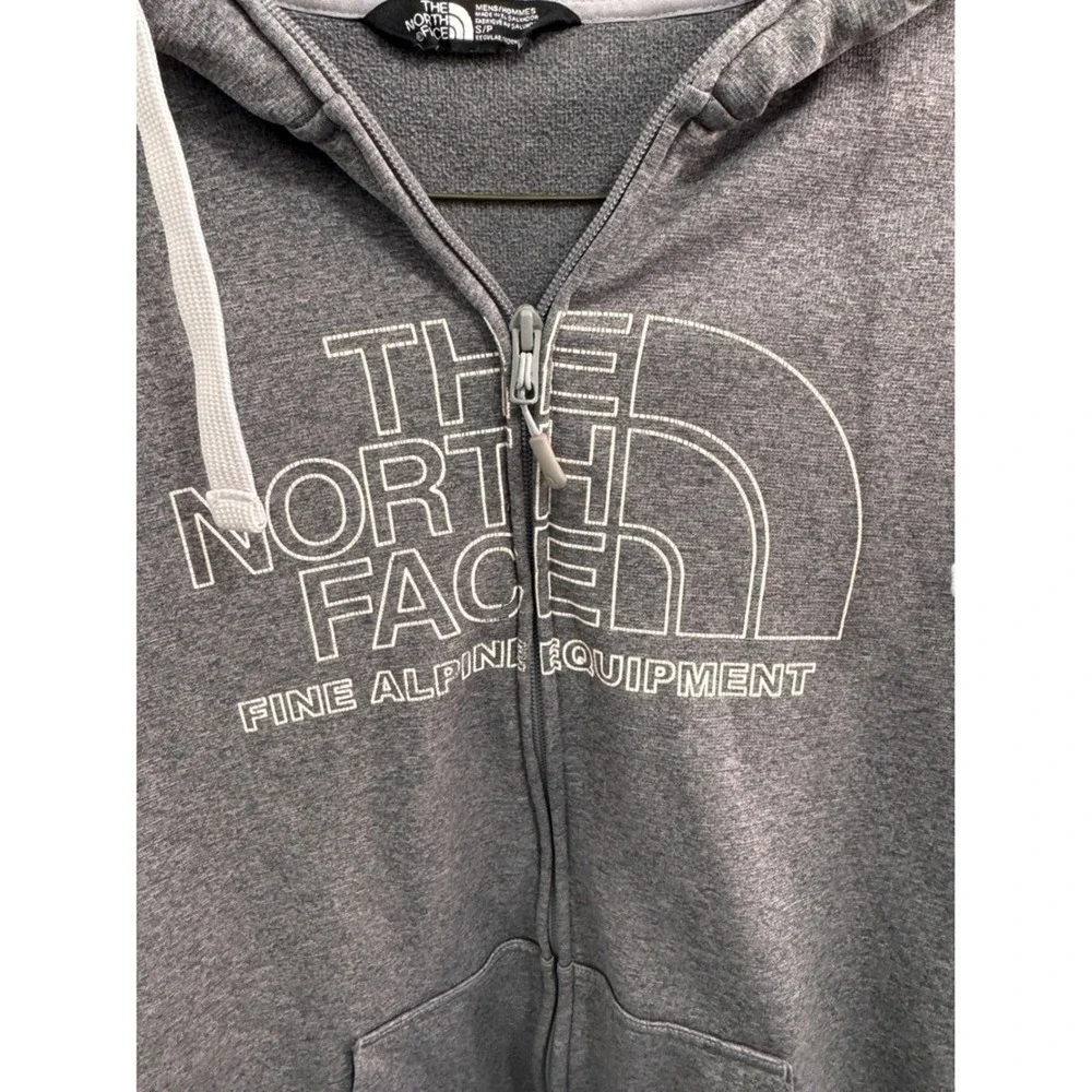 The North Face Hoddie Mens Small Gray Full Zip Fine Alpine Equipment Logo
